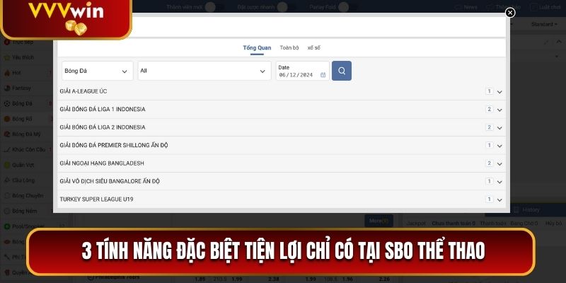 3 tính năng đặc biệt tiện lợi chỉ có tại SBO thể thao